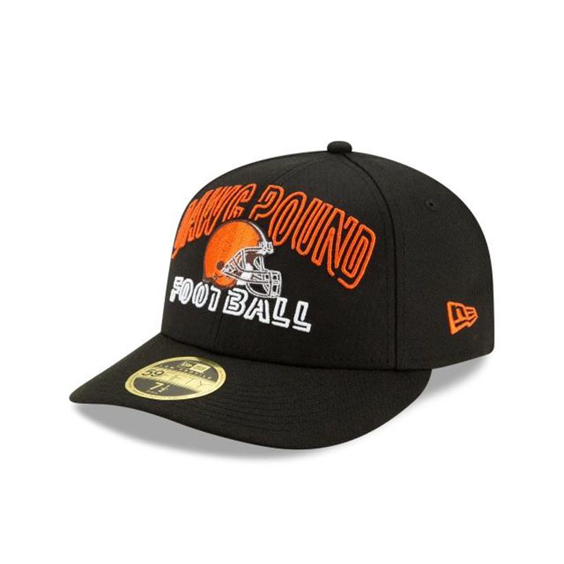 NFL Cleveland Browns Draft Alternate Low Profile 59Fifty Fitted (IYG4589) - Black New Era Caps